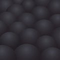 Abstract realism background with black 3d spheres